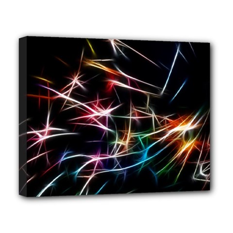 Lights Star Sky Graphic Night Deluxe Canvas 20  X 16  (stretched) by HermanTelo