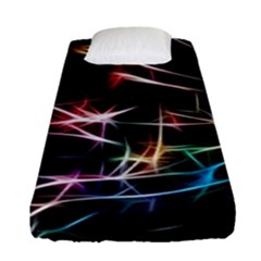 Lights Star Sky Graphic Night Fitted Sheet (single Size)