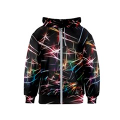 Lights Star Sky Graphic Night Kids  Zipper Hoodie by HermanTelo