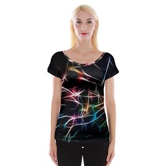 Lights Star Sky Graphic Night Cap Sleeve Top