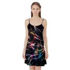 Lights Star Sky Graphic Night Satin Night Slip by HermanTelo