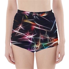 Lights Star Sky Graphic Night High-waisted Bikini Bottoms by HermanTelo