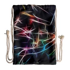 Lights Star Sky Graphic Night Drawstring Bag (large) by HermanTelo