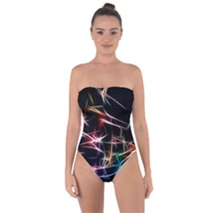 Lights Star Sky Graphic Night Tie Back One Piece Swimsuit