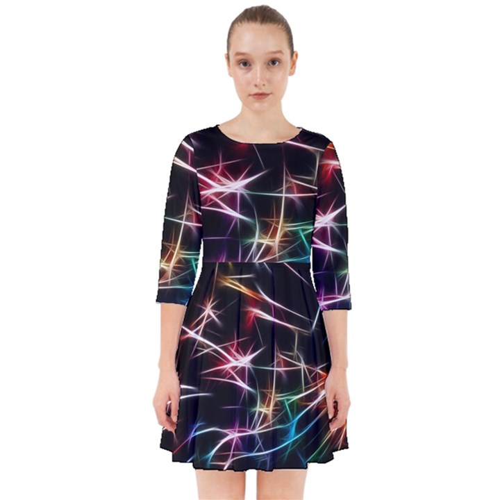 Lights Star Sky Graphic Night Smock Dress