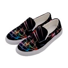 Lights Star Sky Graphic Night Women s Canvas Slip Ons by HermanTelo