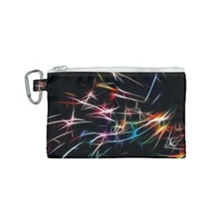 Lights Star Sky Graphic Night Canvas Cosmetic Bag (small)