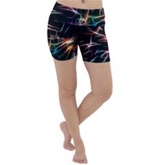 Lights Star Sky Graphic Night Lightweight Velour Yoga Shorts