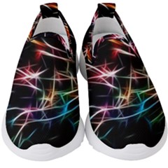 Lights Star Sky Graphic Night Kids  Slip On Sneakers by HermanTelo