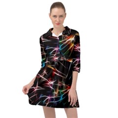 Lights Star Sky Graphic Night Mini Skater Shirt Dress by HermanTelo