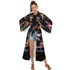 Lights Star Sky Graphic Night Maxi Kimono