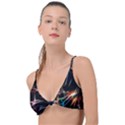 Lights Star Sky Graphic Night Knot Up Bikini Top View1