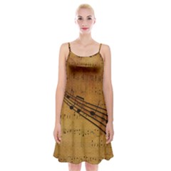 Background Music Spaghetti Strap Velvet Dress