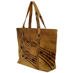 Background Music Zip Up Canvas Bag