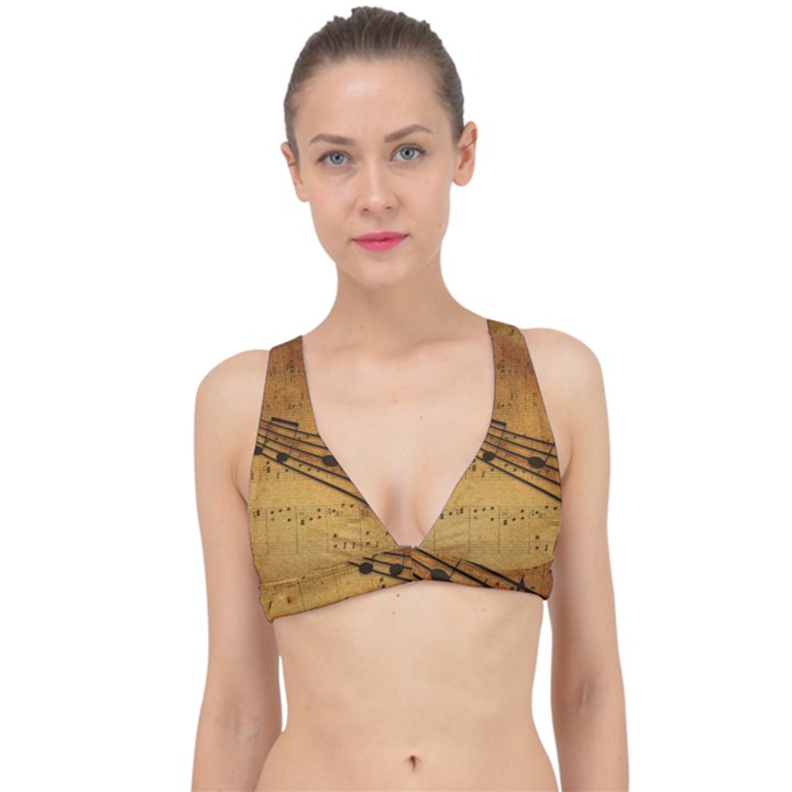 Background Music Classic Banded Bikini Top