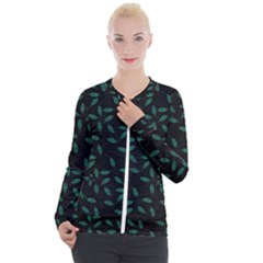 Copper Leaves Casual Zip Up Jacket by bloomingvinedesign