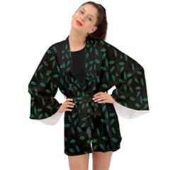 Copper Leaves Long Sleeve Kimono by bloomingvinedesign