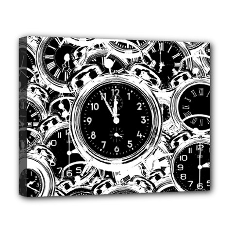 Clock Face 5 Deluxe Canvas 20  X 16  (stretched) by impacteesstreetwearten