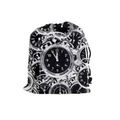 Clock Face 5 Drawstring Pouch (large) by impacteesstreetwearten