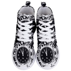 Clock Face 5 Women s Lightweight High Top Sneakers