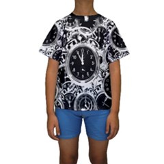 Clock Face 5 Kids  Short Sleeve Swimwear