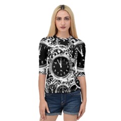 Clock Face 5 Quarter Sleeve Raglan Tee