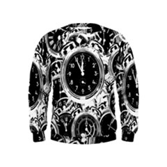 Clock Face 5 Kids  Sweatshirt