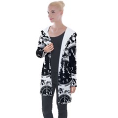 Clock Face 5 Longline Hooded Cardigan