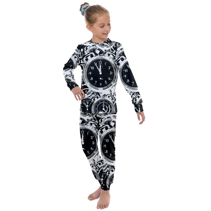 Clock Face 5 Kids  Long Sleeve Set 