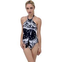 Clock Face 5 Go With The Flow One Piece Swimsuit by impacteesstreetwearten