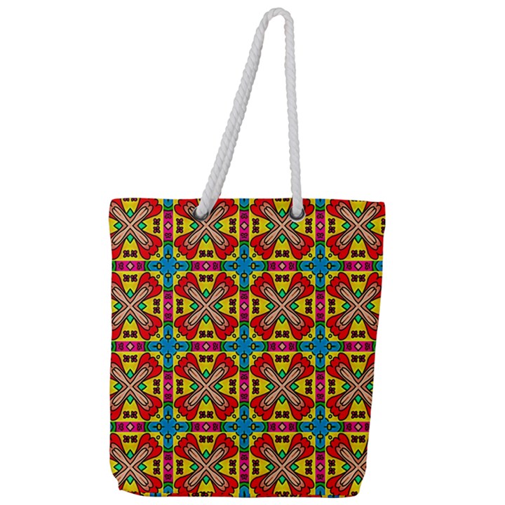 Seamless Full Print Rope Handle Tote (Large)