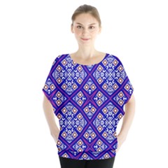 Symmetry Batwing Chiffon Blouse