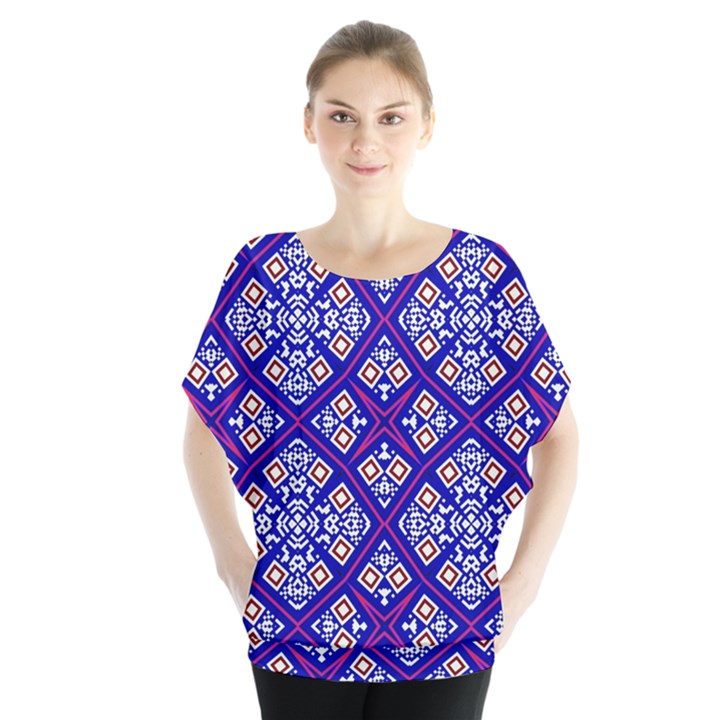 Symmetry Batwing Chiffon Blouse