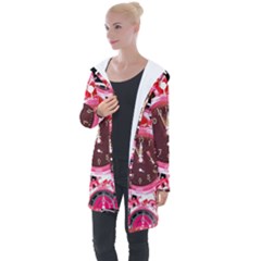 Clock Face 4 Longline Hooded Cardigan