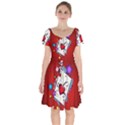 The Red Card Heart A With Fairy Short Sleeve Bardot Dress View1