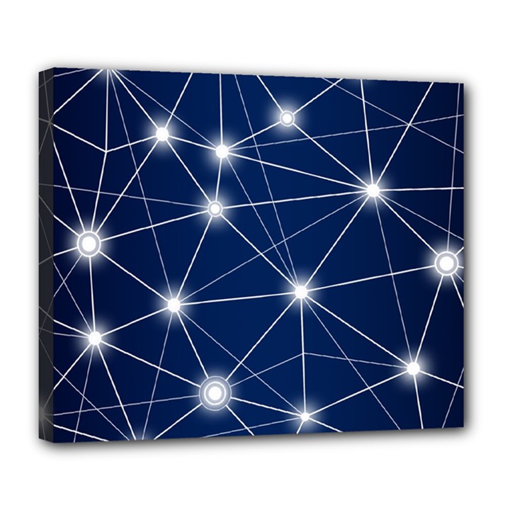 Network Technology Digital Deluxe Canvas 24  x 20  (Stretched)