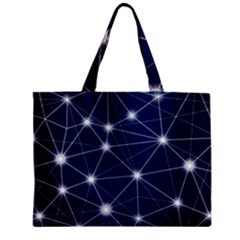 Network Technology Digital Zipper Mini Tote Bag