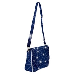 Network Technology Digital Shoulder Bag With Back Zipper