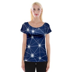 Network Technology Digital Cap Sleeve Top