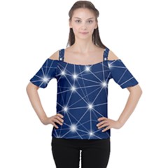 Network Technology Digital Cutout Shoulder Tee