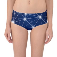 Network Technology Digital Mid-waist Bikini Bottoms