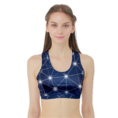 Network Technology Digital Sports Bra With Border