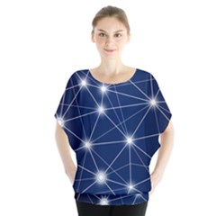 Network Technology Digital Batwing Chiffon Blouse