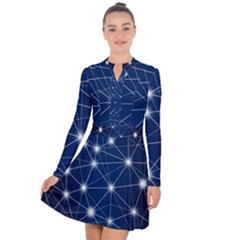 Network Technology Digital Long Sleeve Panel Dress