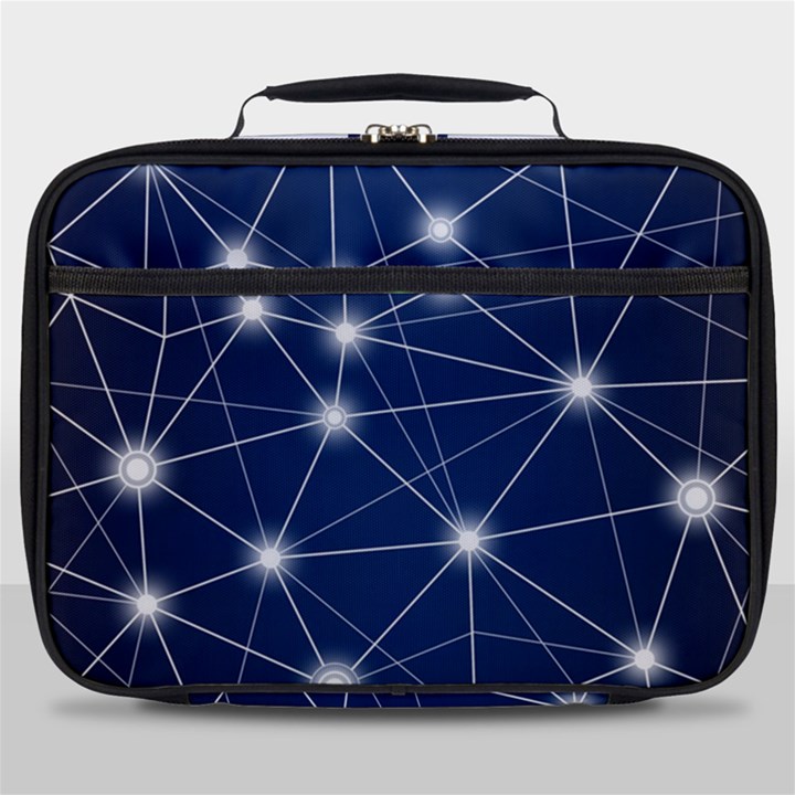 Network Technology Digital Full Print Lunch Bag