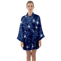 Network Technology Digital Long Sleeve Satin Kimono by HermanTelo