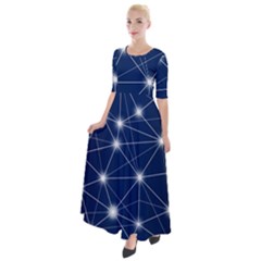 Network Technology Digital Half Sleeves Maxi Dress by HermanTelo