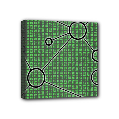 Network Communication Technology Mini Canvas 4  X 4  (stretched) by Bajindul