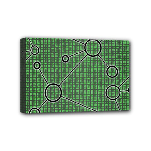 Network Communication Technology Mini Canvas 6  X 4  (stretched) by Bajindul