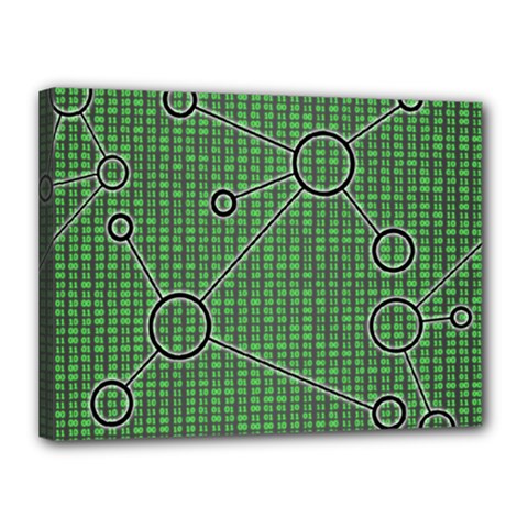 Network Communication Technology Canvas 16  X 12  (stretched) by Bajindul